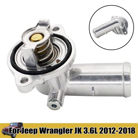 jeep jk 2013 3.6l thermostat housing made of metal|jeep jk thermostat housing.